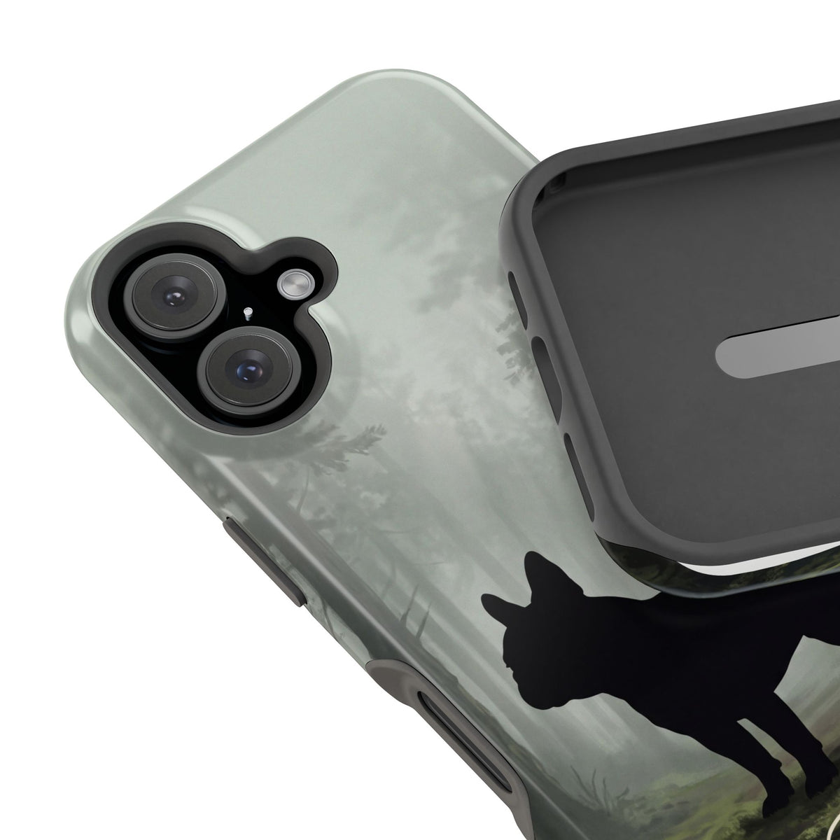 Personalized French Bulldog Misty Forest Phone Case — Wireless Charging Cover