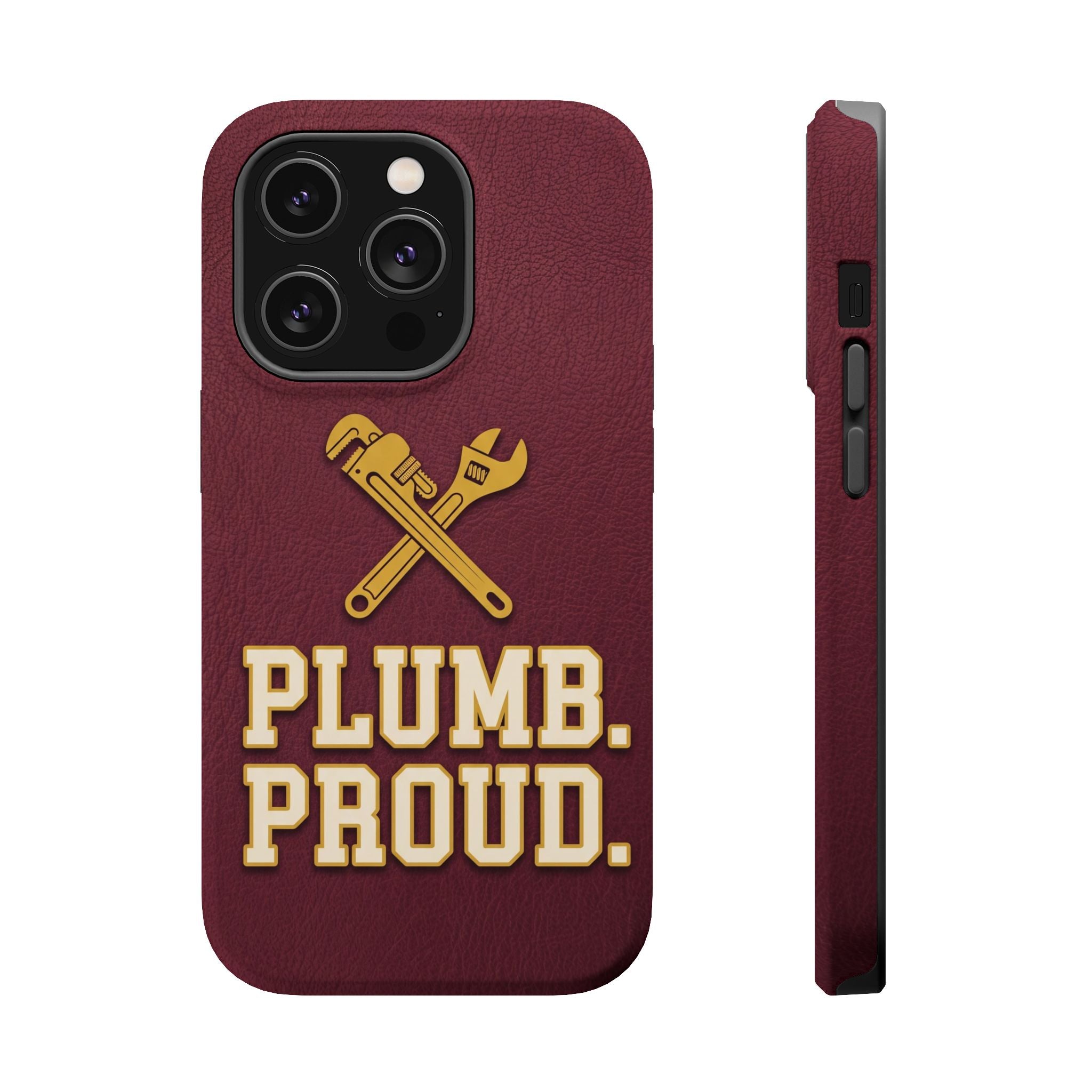 Plumb. Proud. Phone Case — Crossed Wrenches Wireless Charging Cover