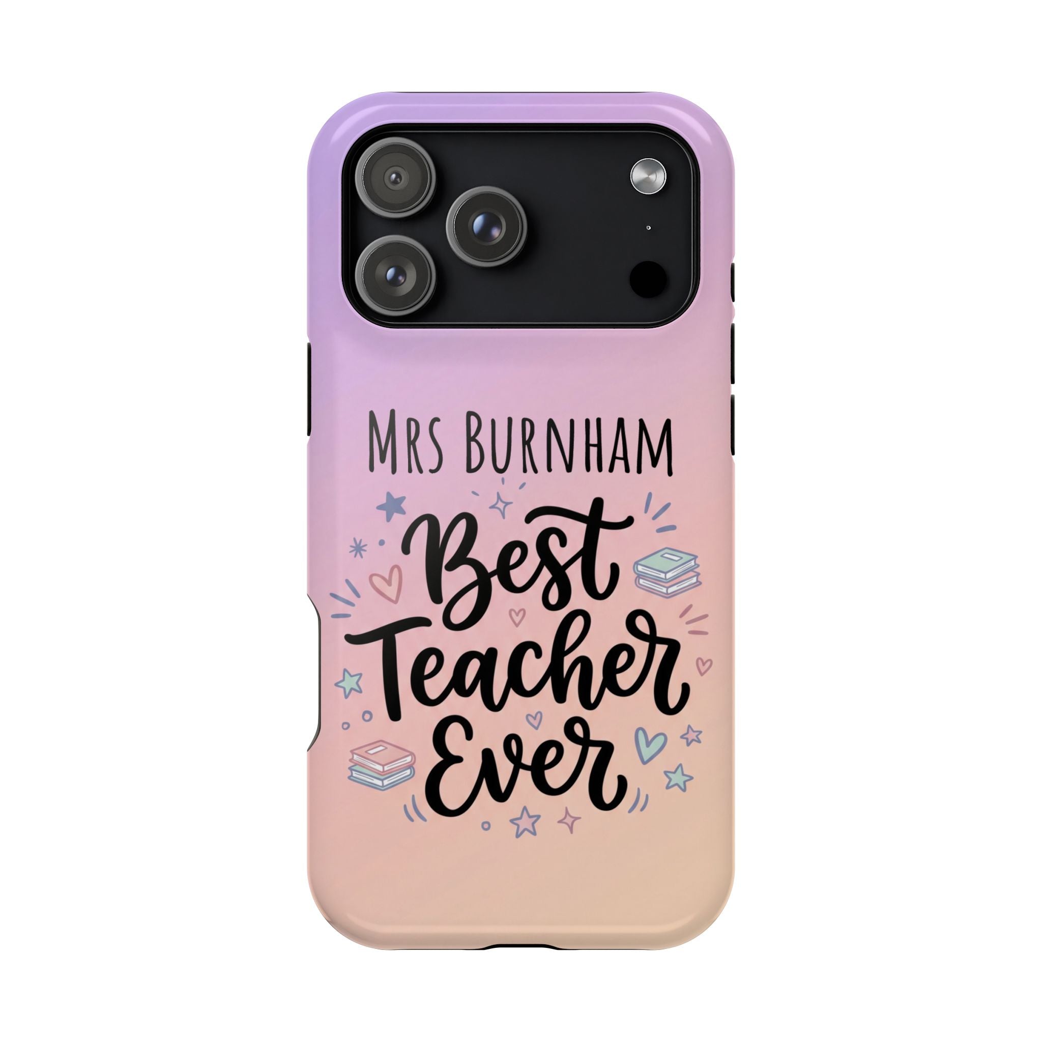 Best Teacher Ever Personalized Phone Case — Wireless Charging Cover