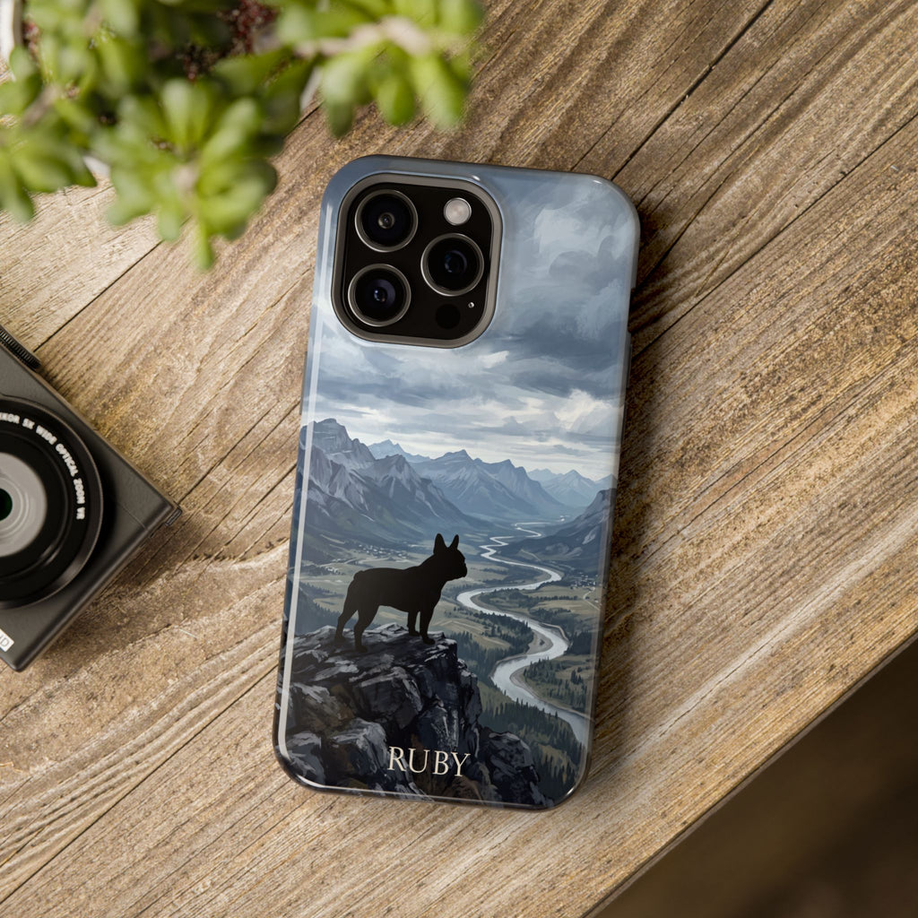 Personalized French Bulldog Mountain Valley Phone Case — Wireless Charging Cover