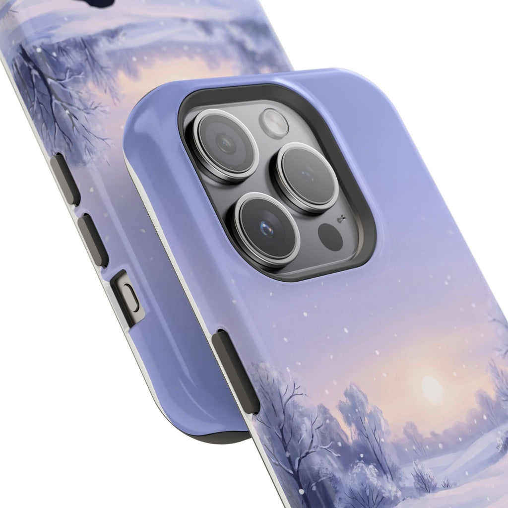 Personalized Dachshund Winter Snow Phone Case — Wireless Charging Cover