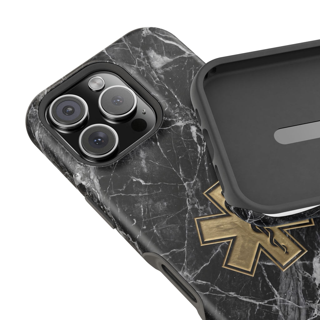 Paramedic/EMT Marble Phone Case — Magnetic Wireless Charging Cover