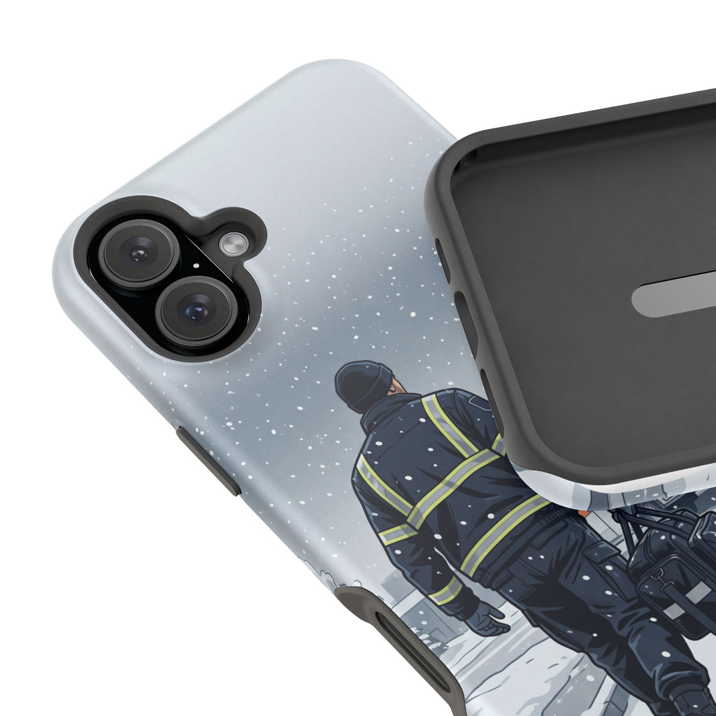 Bold Paramedic/EMT Portrait Phone Case — Magnetic Wireless Charging Cover