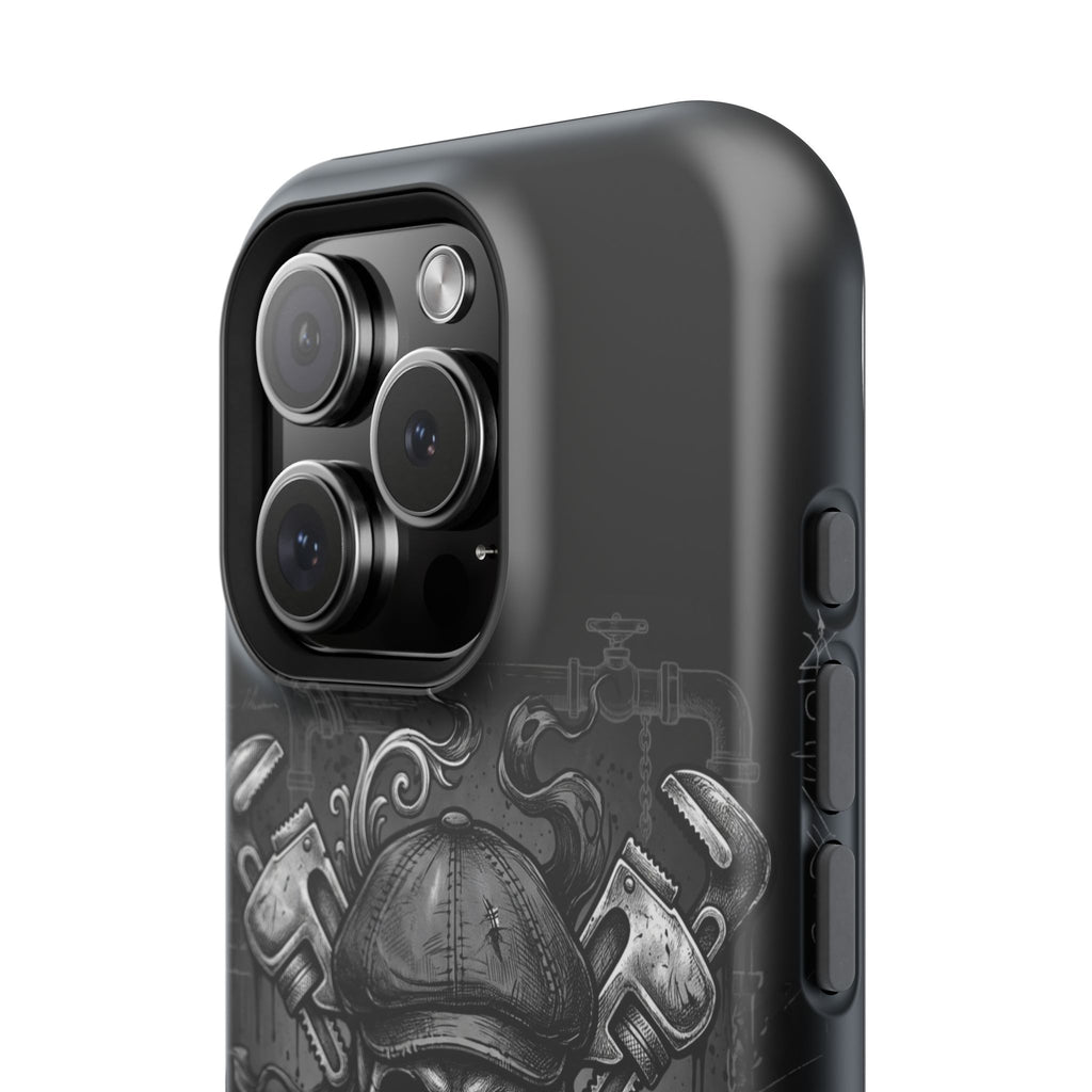 Skull & Wrenches Plumber Phone Case — Wireless Charging Cover