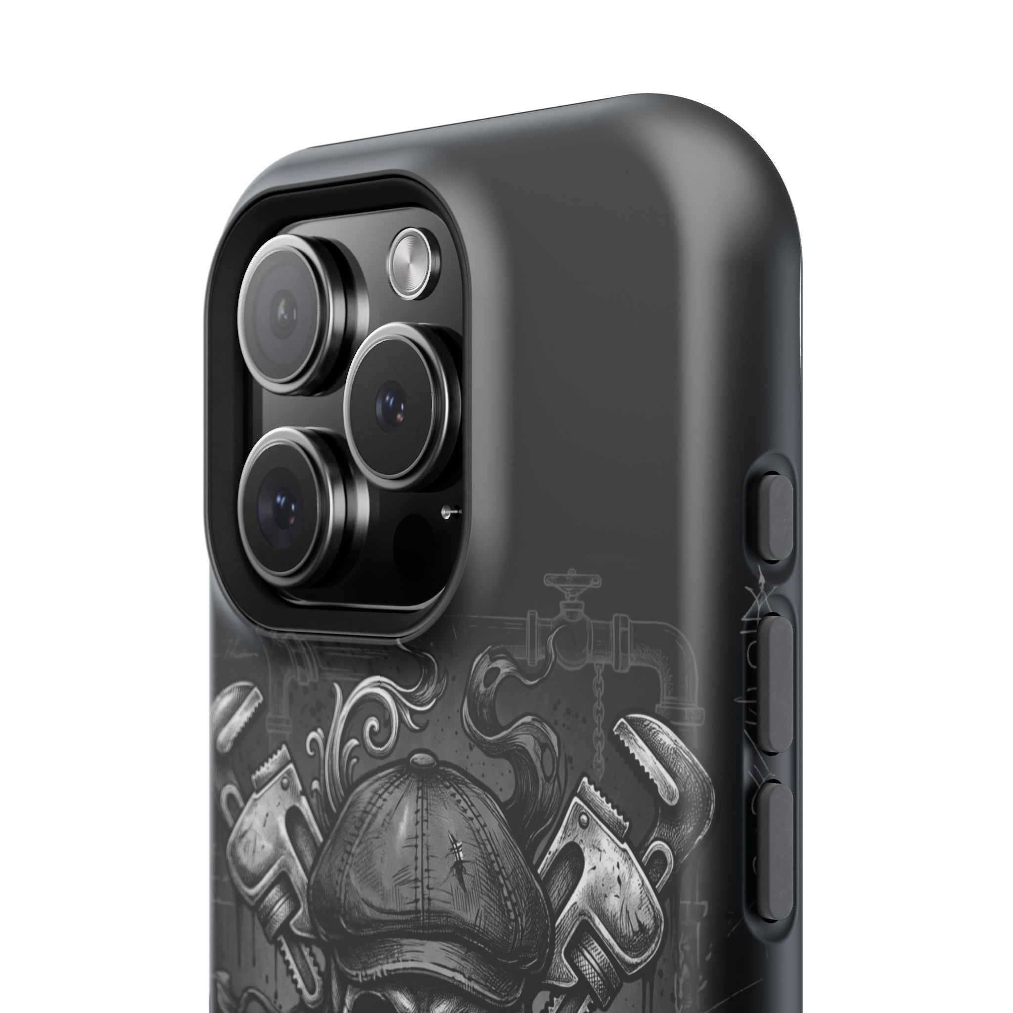 Skull & Wrenches Plumber Phone Case — Wireless Charging Cover