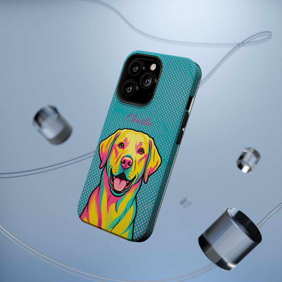 Personalized Pop Art Labrador Phone Case — Tough Magnetic Case with Wireless Charging