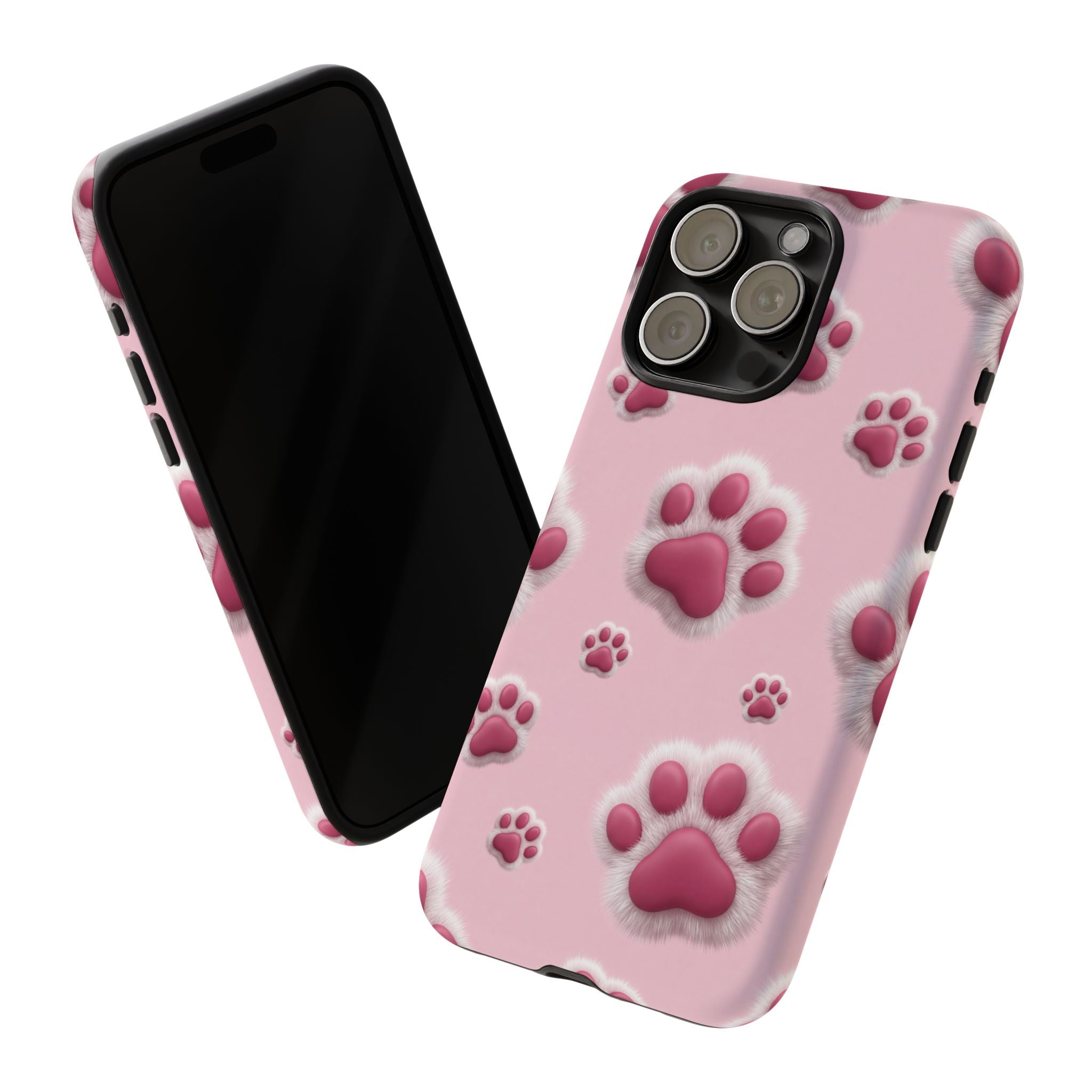 iphone & Samsung - Pink Paws Tough Phone Case — Cute Protective iPhone Cover