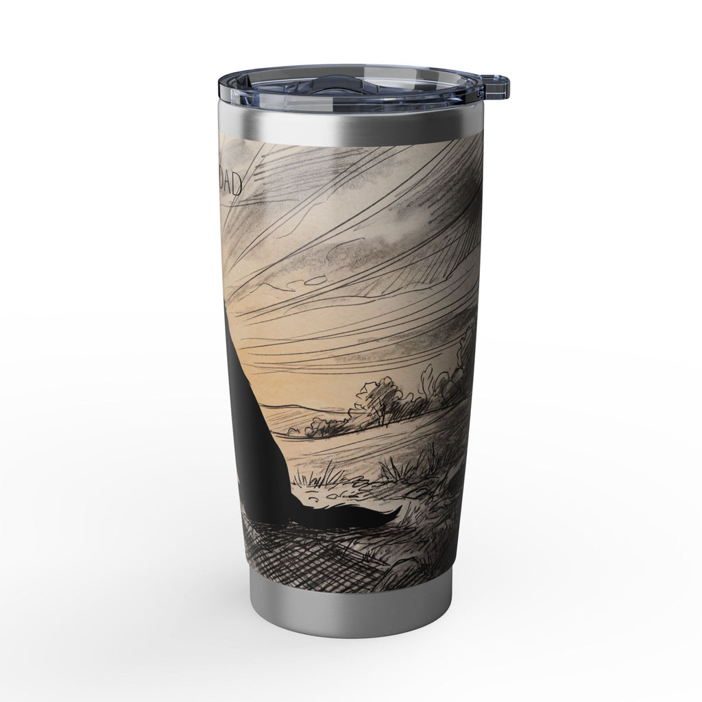 Golden Retriever Tumbler Personalized – 20 oz Stainless Steel Travel Mug with Custom Name, Sunset Silhouette Design for Dog Dad