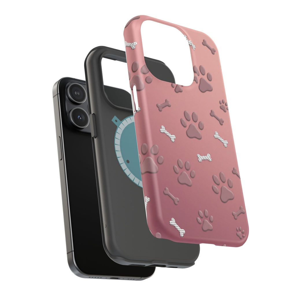 Paws & Bones Phone Case — Impact-Resistant Wireless Charging Cover