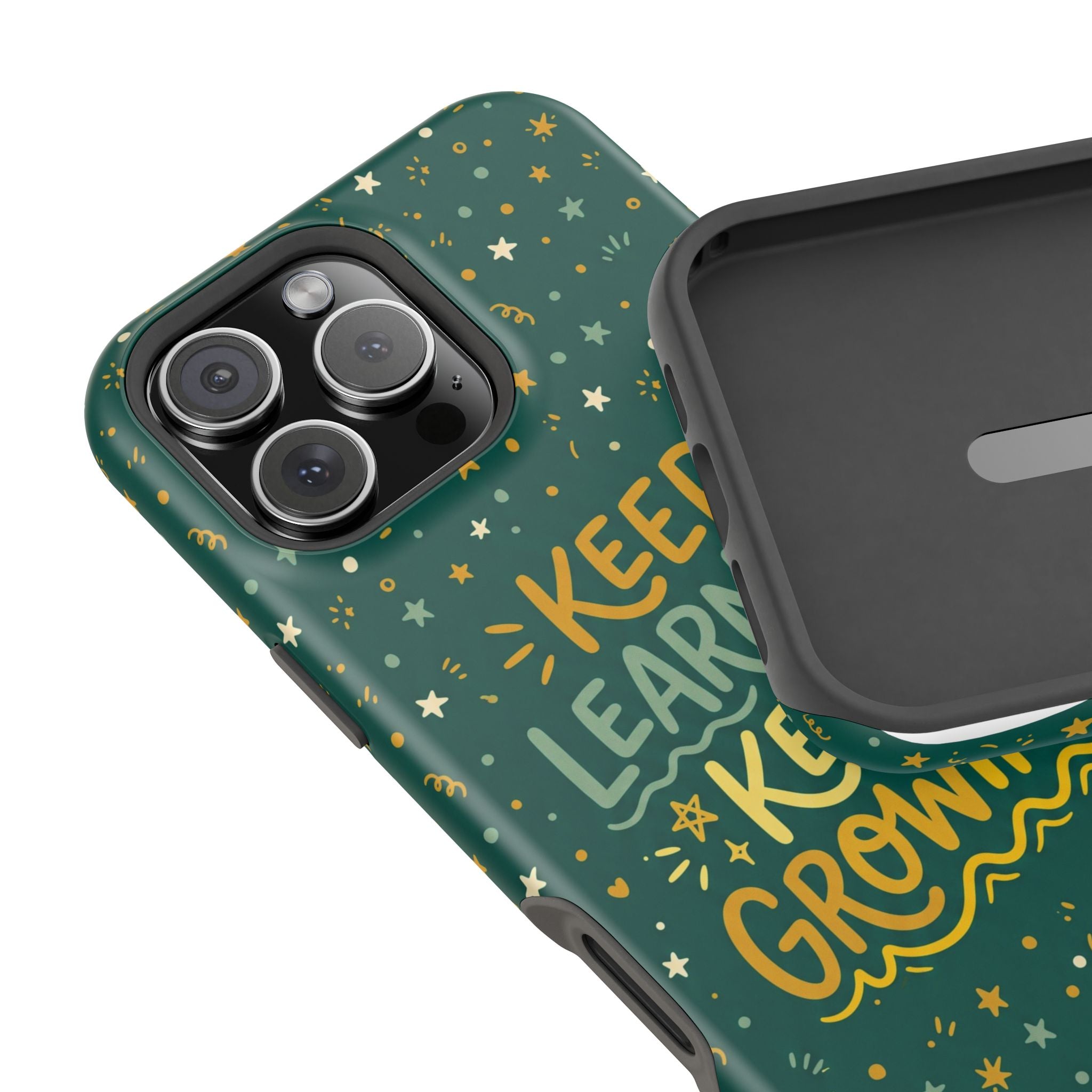 Keep Learning Keep Growing Teacher Phone Case — Wireless Charging Cover