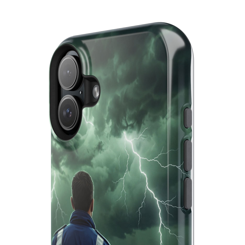 Paramedic Green Storm Phone Case — Magnetic Wireless Charging Cover
