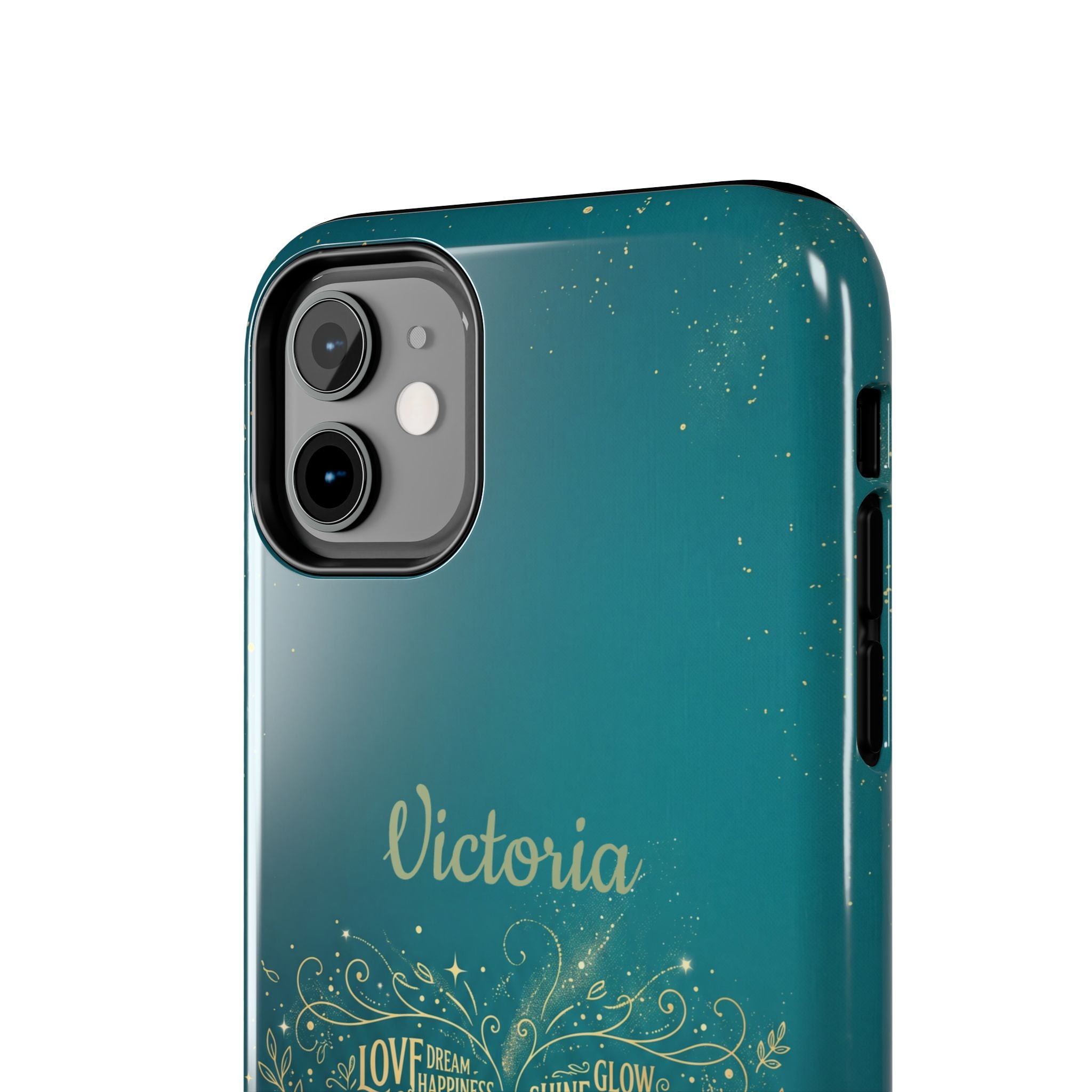 Personalized Teacher Phone Case — Custom Name Heart Word Art Design