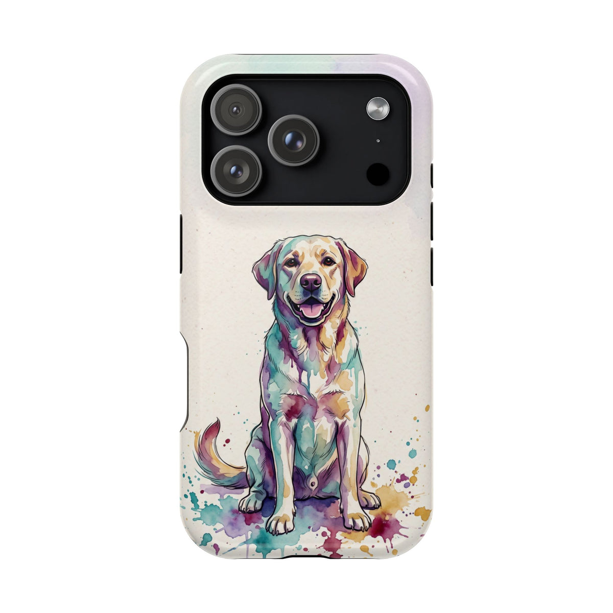 Watercolor Labrador Phone Case — Tough Magnetic Case with Wireless Charging