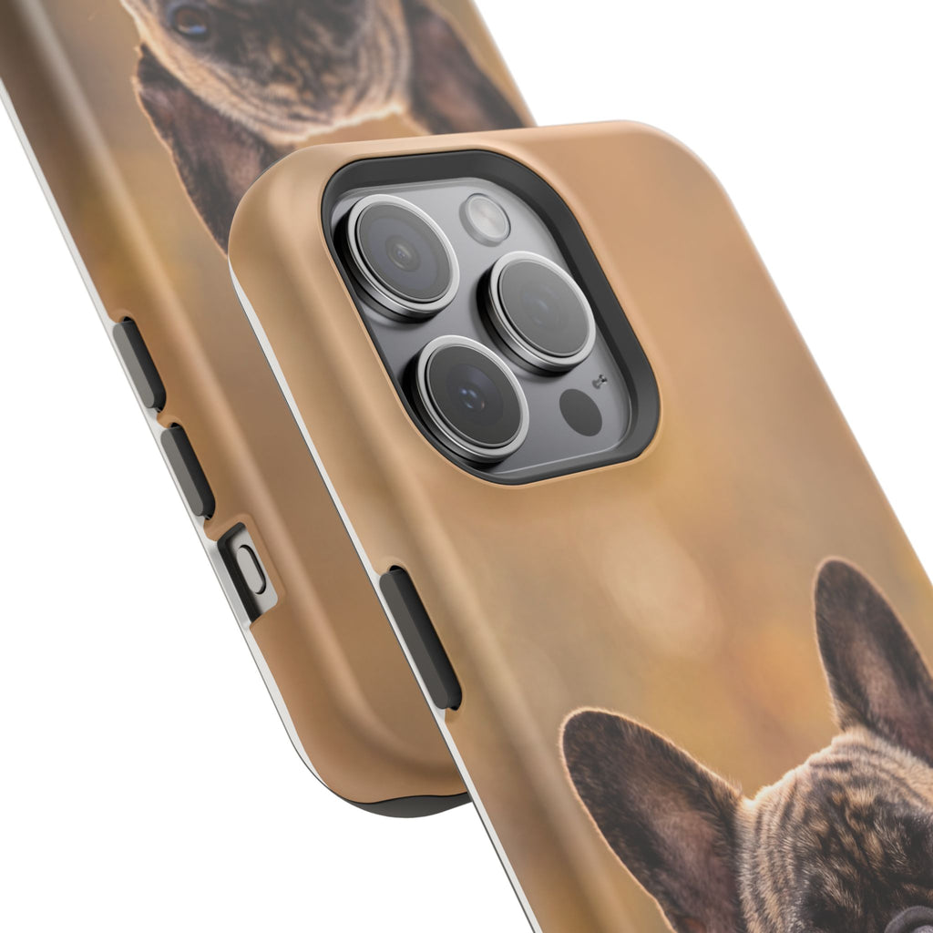 Brindle French Bulldog Phone Case — Impact-Resistant Wireless Charging Cover
