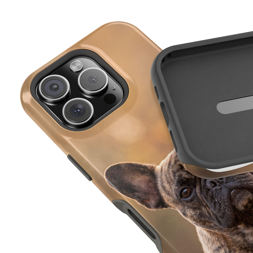 Brindle French Bulldog Phone Case — Impact-Resistant Wireless Charging Cover