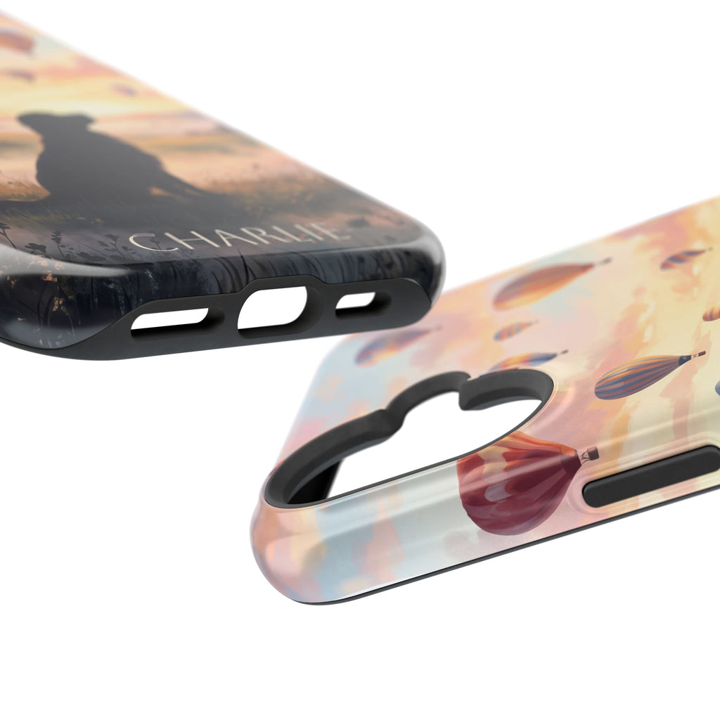 Personalized Golden Retriever Hot Air Balloon Phone Case — Wireless Charging Cover