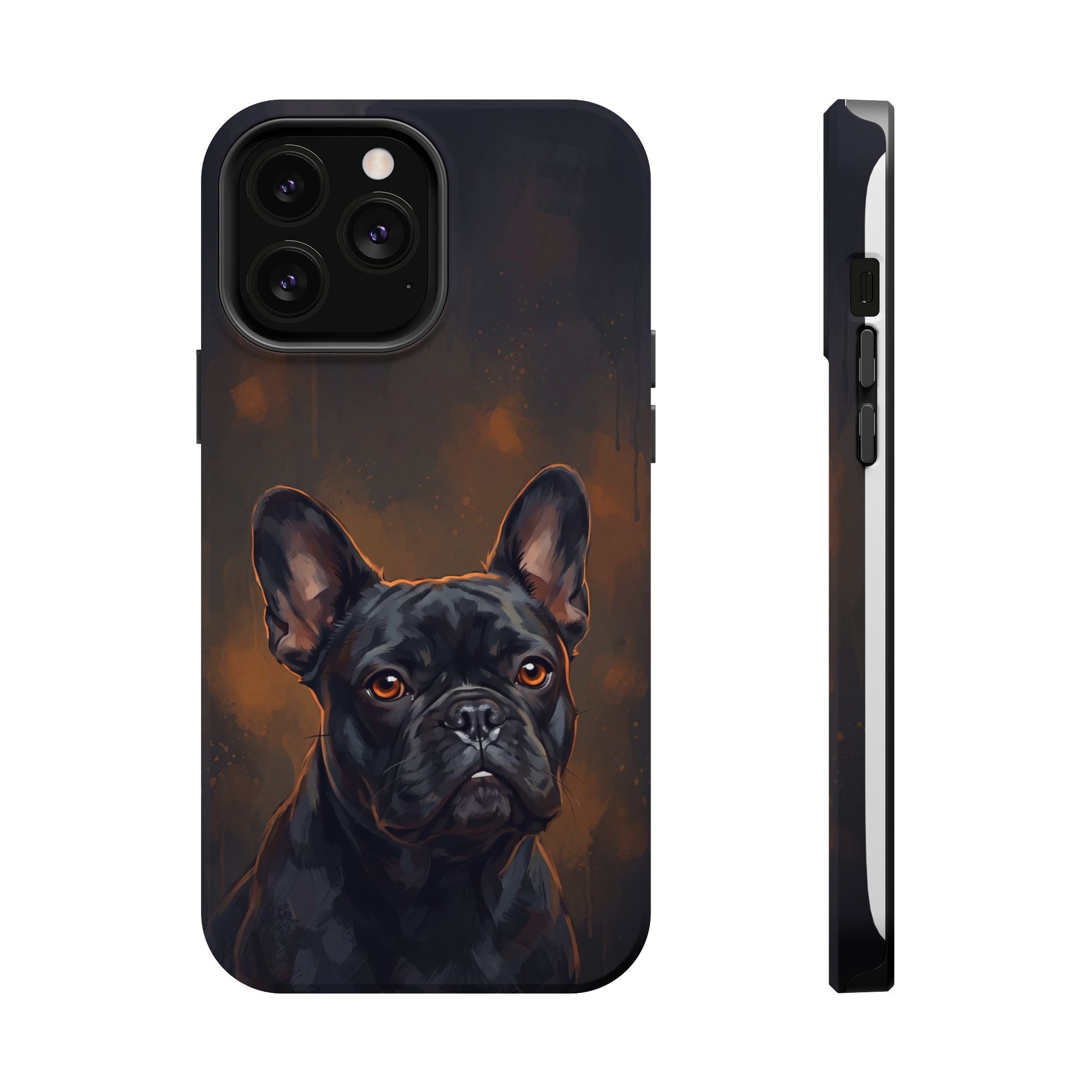 French Bulldog Portrait Phone Case — Impact-Resistant Wireless Charging Cover
