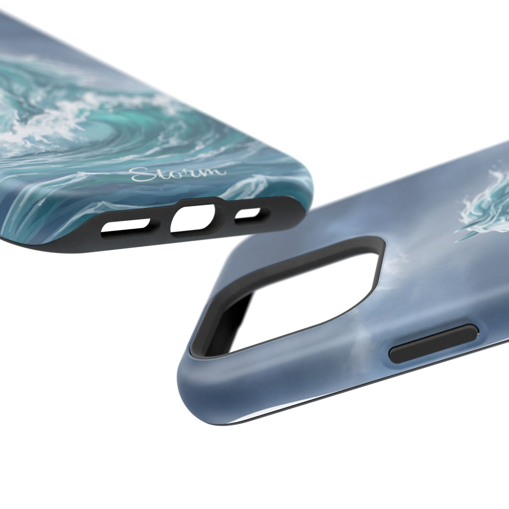 Personalized Ocean Wave Horse Phone Case — Tough Magnetic Case with Wireless Charging