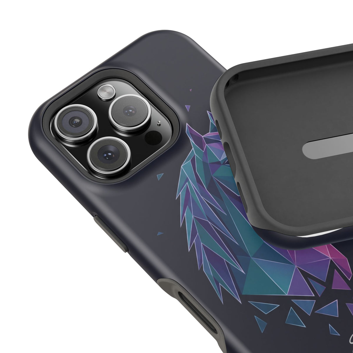 Personalized Geometric Horse Phone Case — Tough Magnetic Case with Wireless Charging