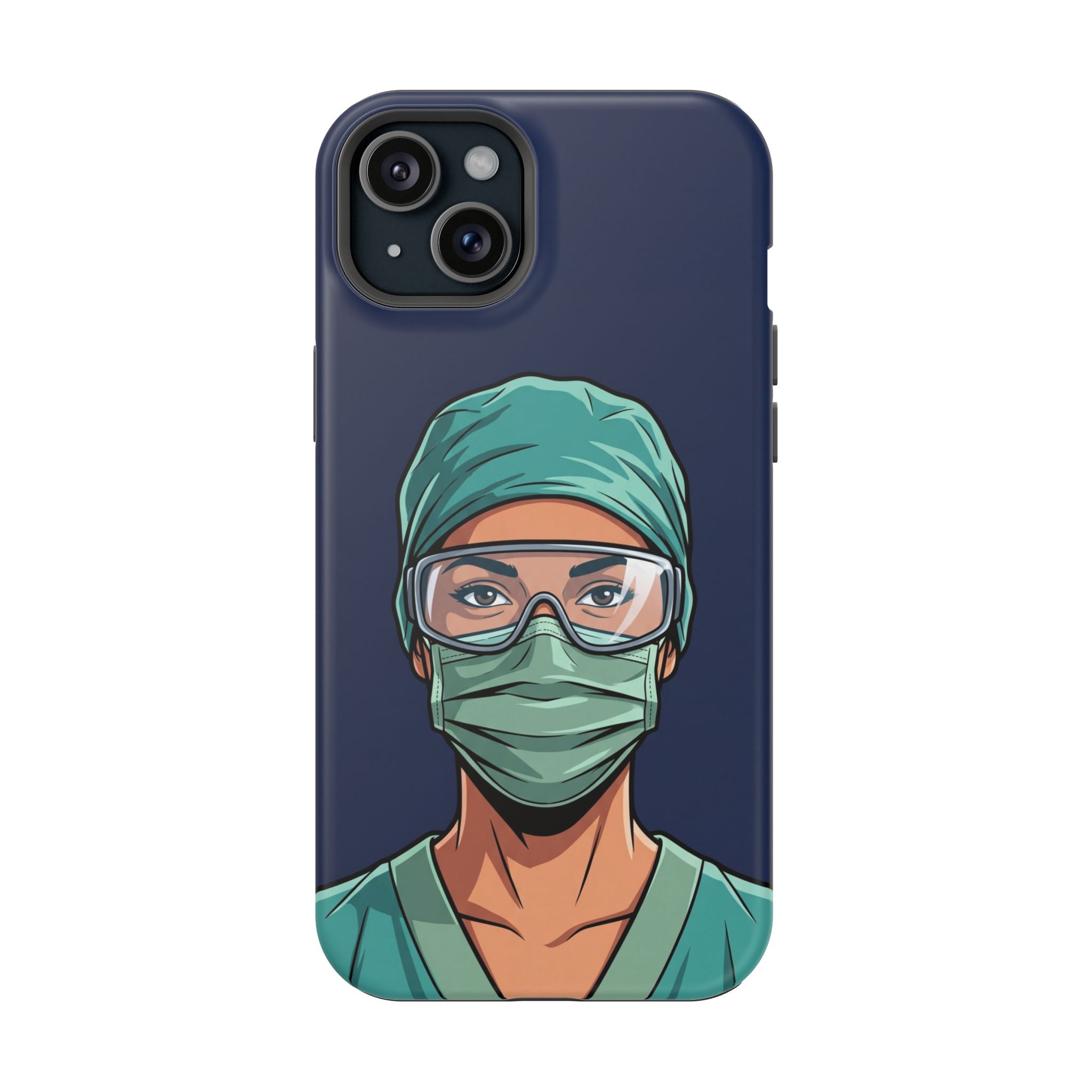 Bold Nurse Portrait Phone Case — Magnetic Wireless Charging Cover