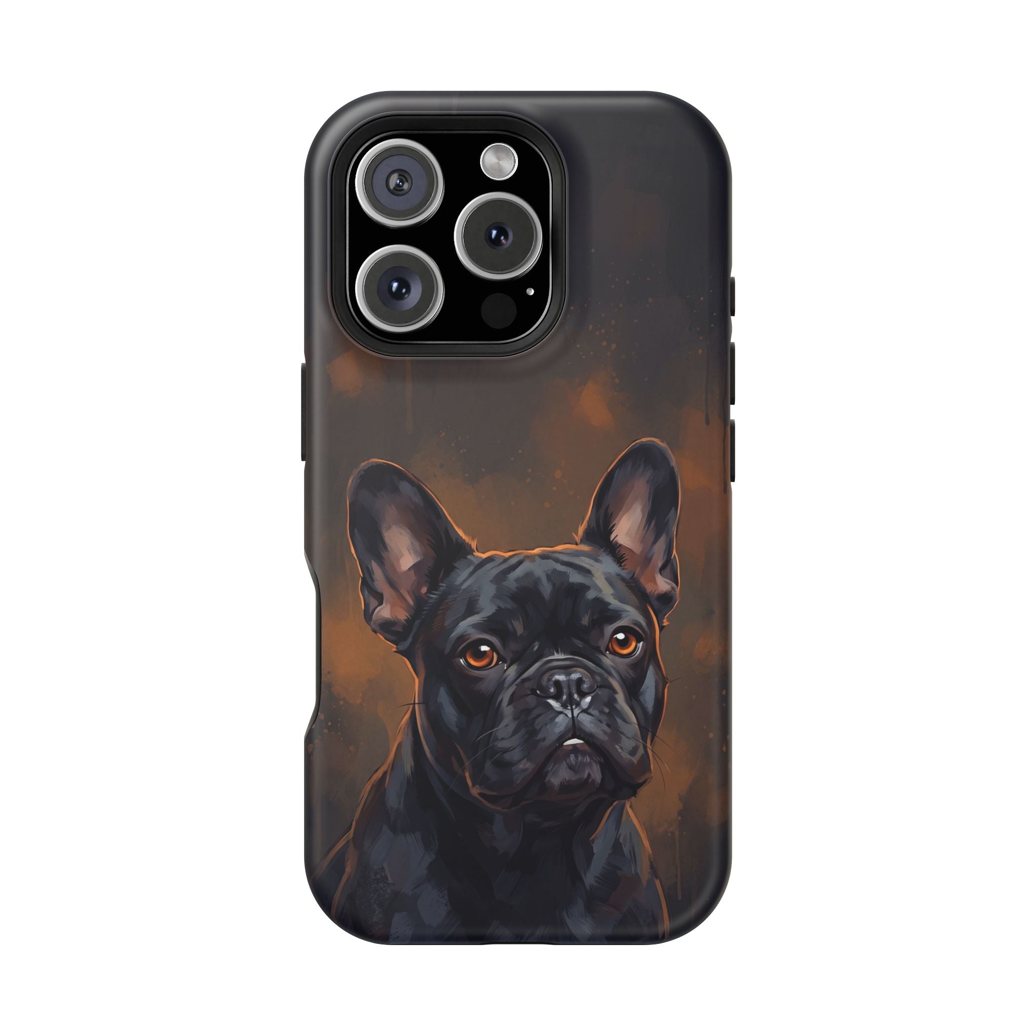 French Bulldog Portrait Phone Case — Impact-Resistant Wireless Charging Cover