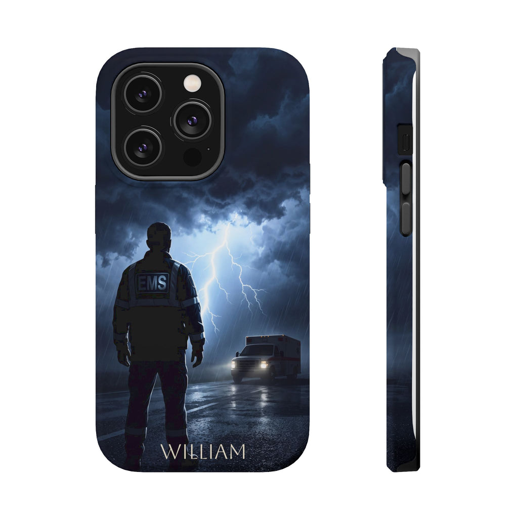 Personalized Lightning Storm EMS Phone Case — Wireless Charging Cover