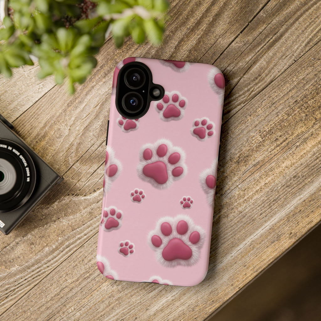 iphone & Samsung - Pink Paws Tough Phone Case — Cute Protective iPhone Cover