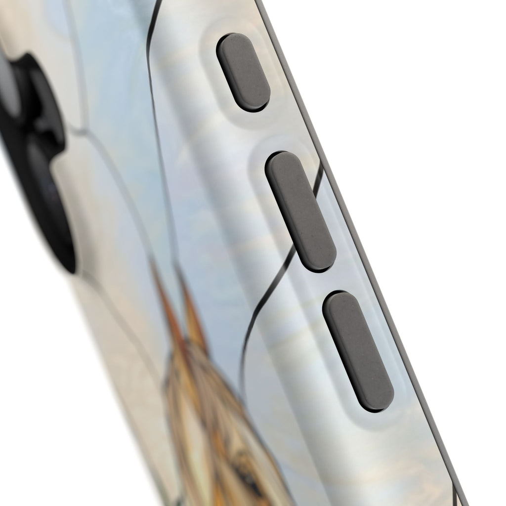 Floral Stained Glass Horse Phone Case — Tough Magnetic Case with Wireless Charging