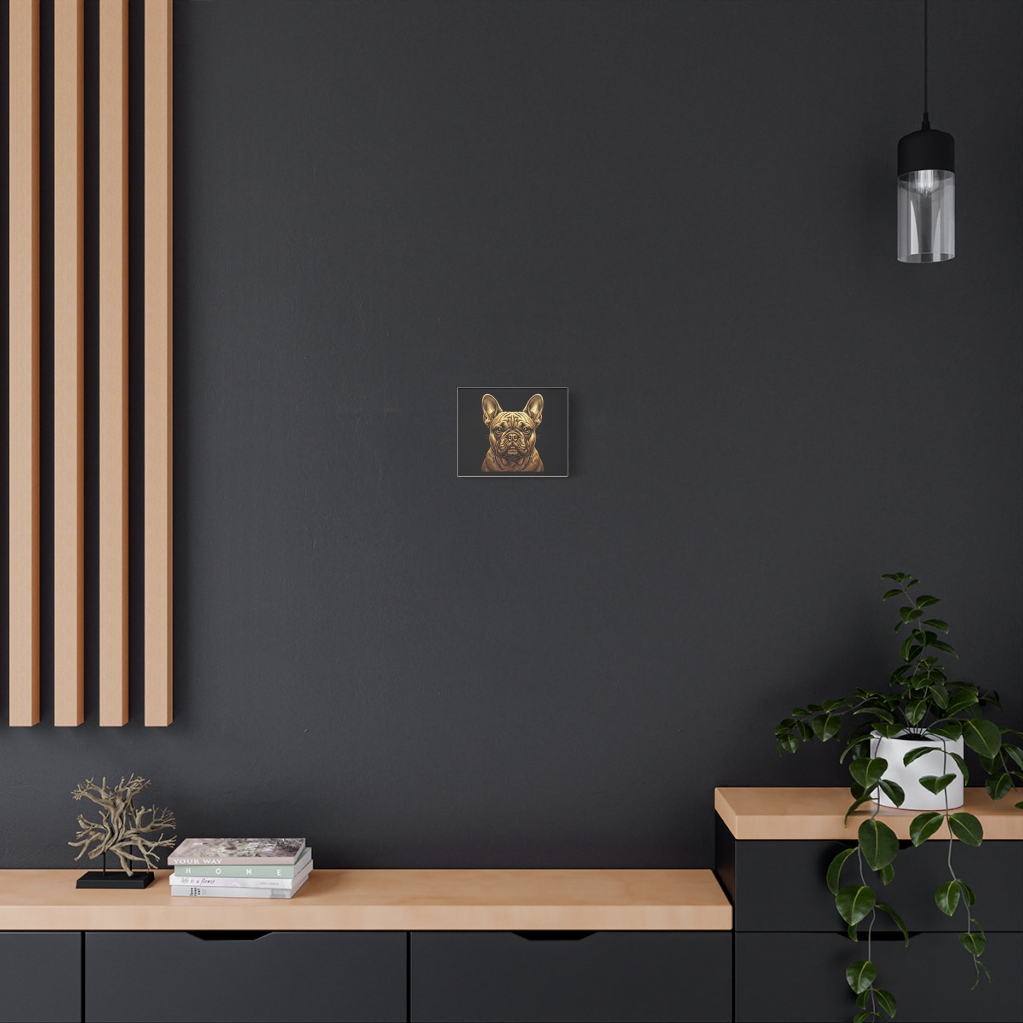 Golden French Bulldog Canvas Art — Matte Stretched Wall Decor