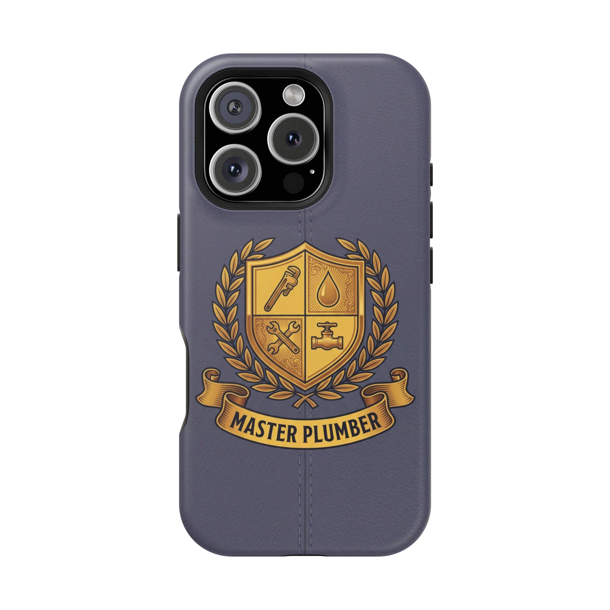 Master Plumber Crest Phone Case — Heraldic Shield Wireless Charging Cover