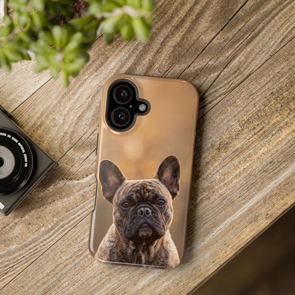 Brindle French Bulldog Phone Case — Impact-Resistant Wireless Charging Cover