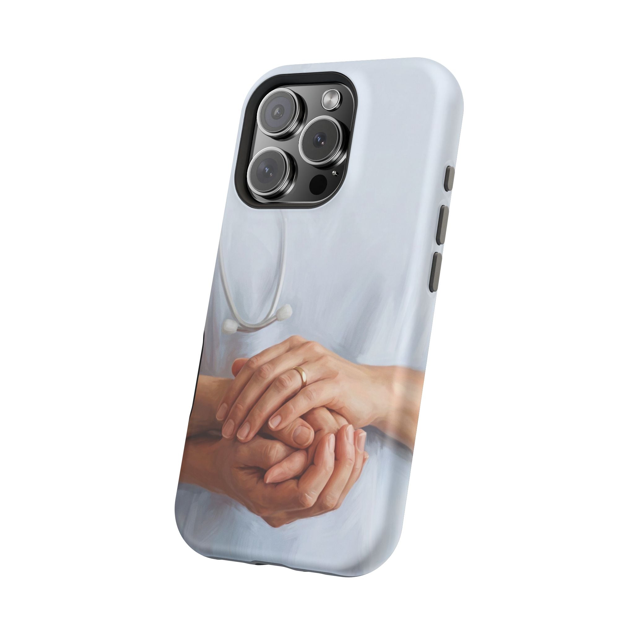 Impact-Resistant Phone Case — Caring Hands Wireless Charging Cover