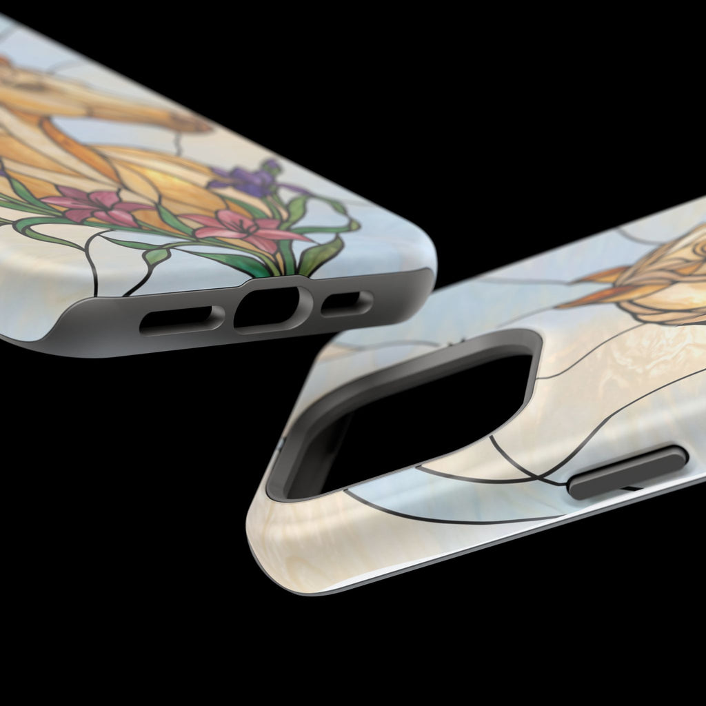 Floral Stained Glass Horse Phone Case — Tough Magnetic Case with Wireless Charging