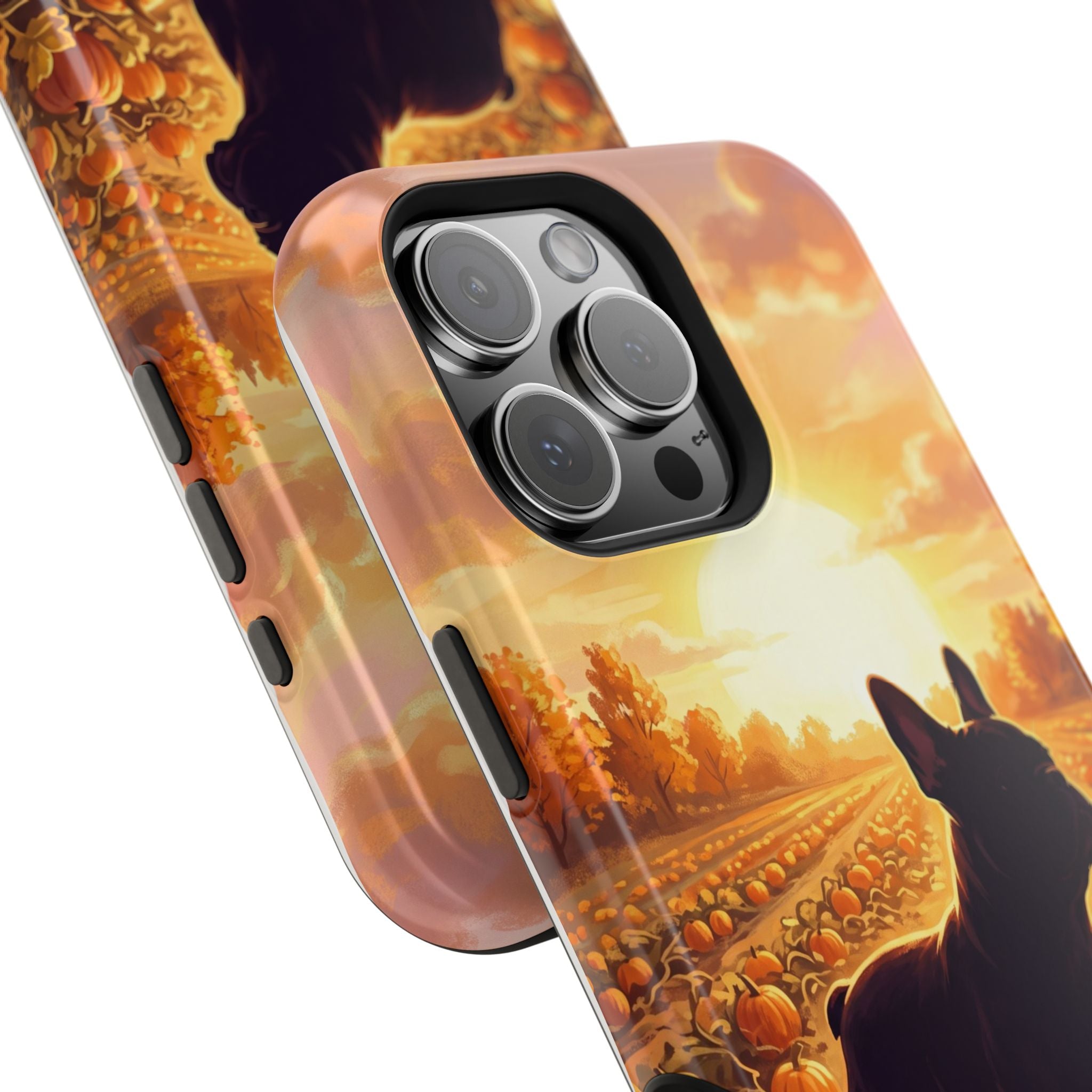 Personalized French Bulldog Pumpkin Patch Phone Case — Wireless Charging Cover