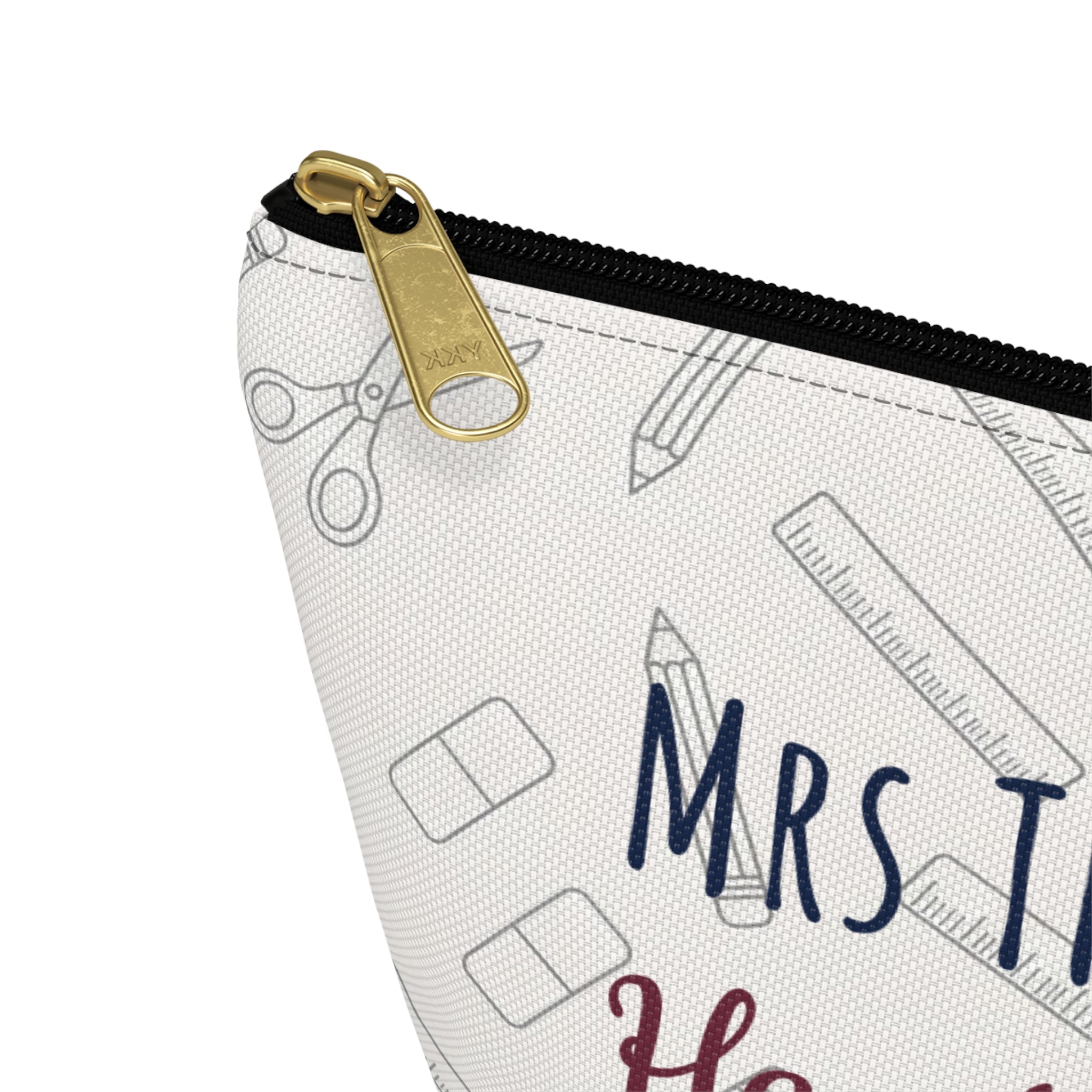 Personalized Teacher Gift Pouch – Custom Name Makeup Bag for Teachers