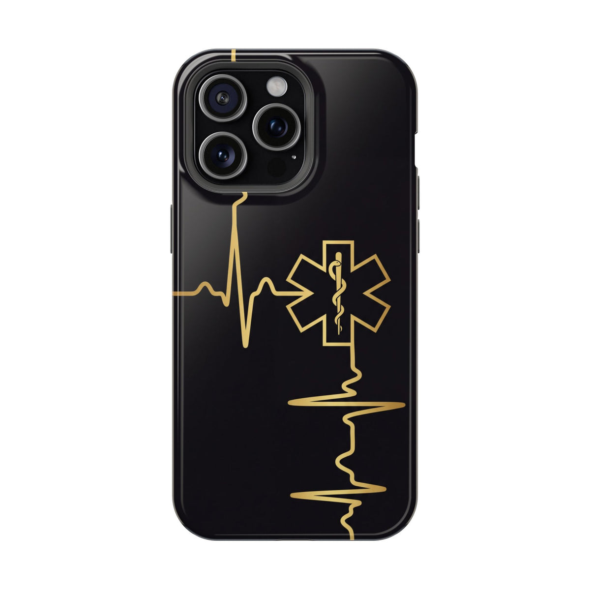 Paramedic/EMT Heartbeat Line Phone Case — Magnetic Wireless Charging Cover
