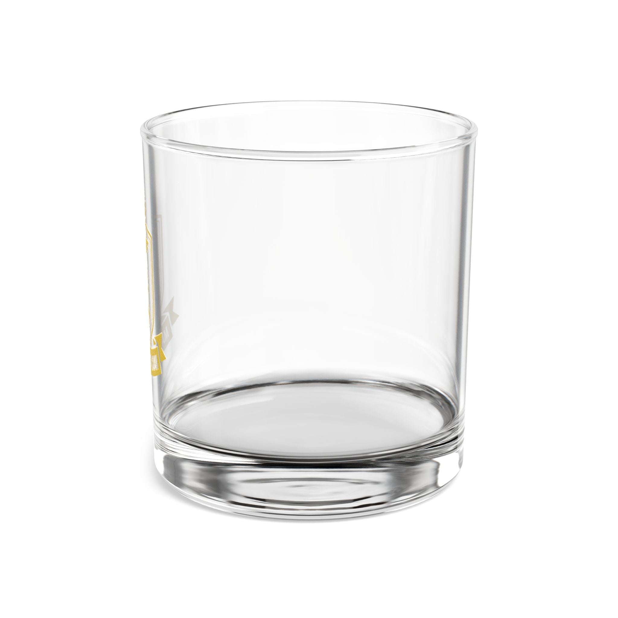 Master Electrician Crest Rocks Glass 10oz — Gold Emblem Whiskey Tumbler, Electrician Gift