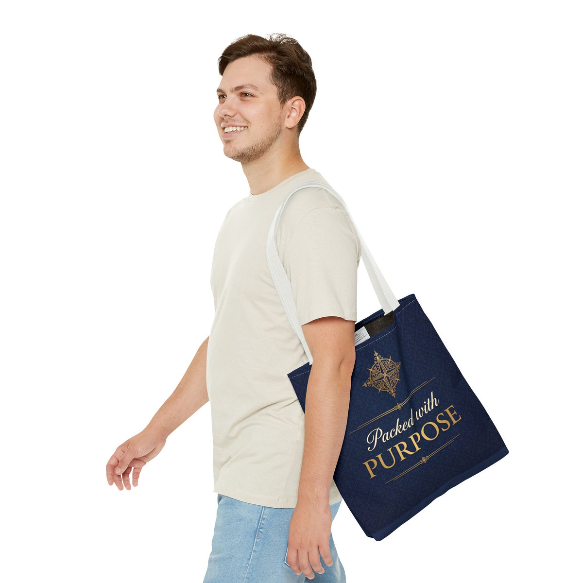Packed with Purpose Tote | Inspirational Nurse Gift Tote Bag | Healthcare Worker Appreciation Gift | Premium Polyester Carry-All