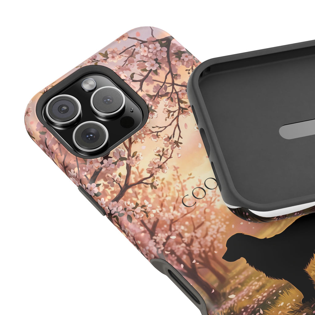 Personalized Golden Retriever Autumn Forest Phone Case — Wireless Charging Cover