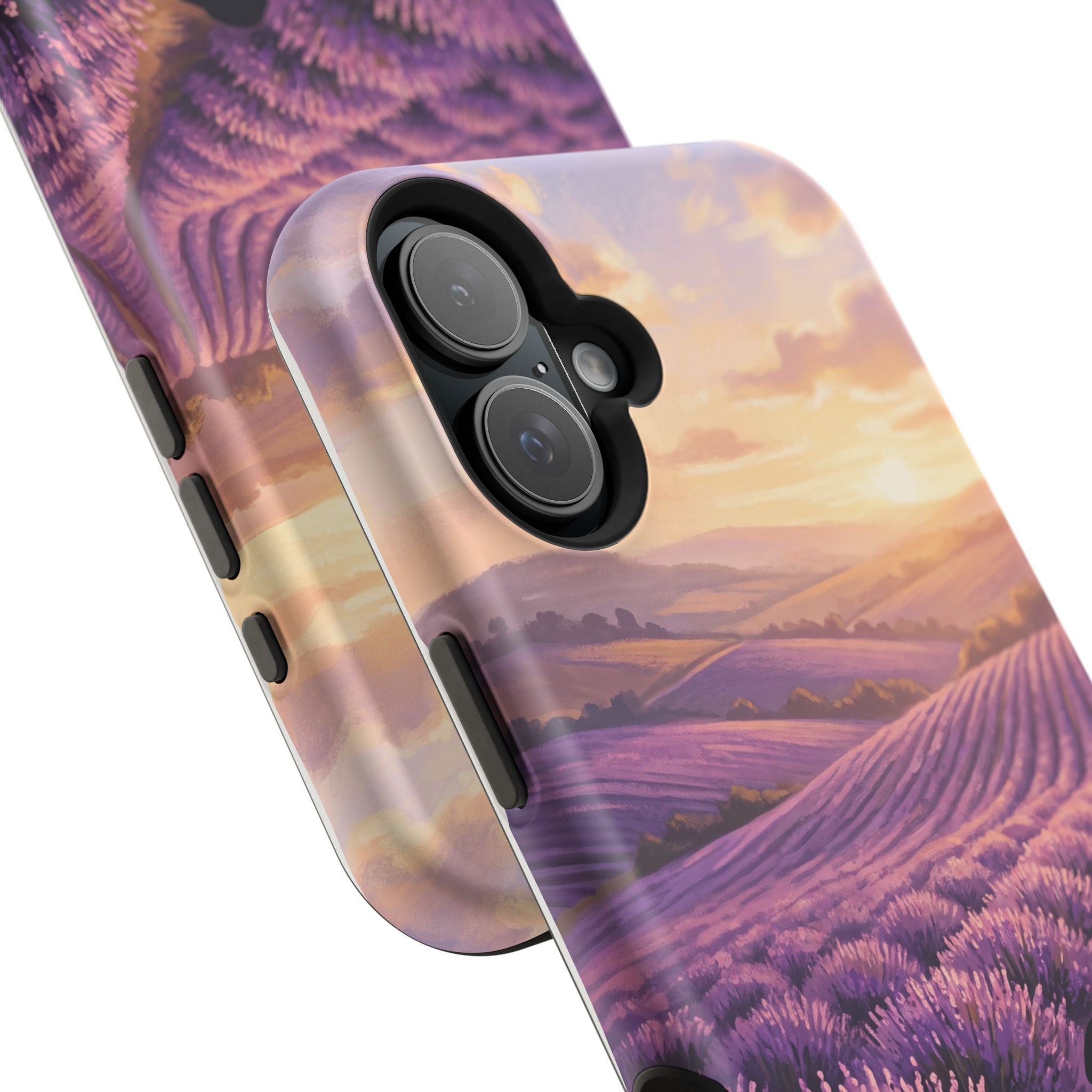 Personalized Dachshund Lavender Field Phone Case — Wireless Charging Cover