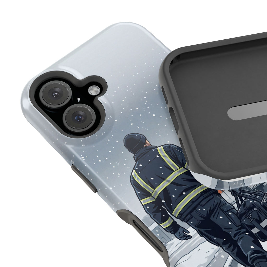 Bold Paramedic/EMT Portrait Phone Case — Magnetic Wireless Charging Cover