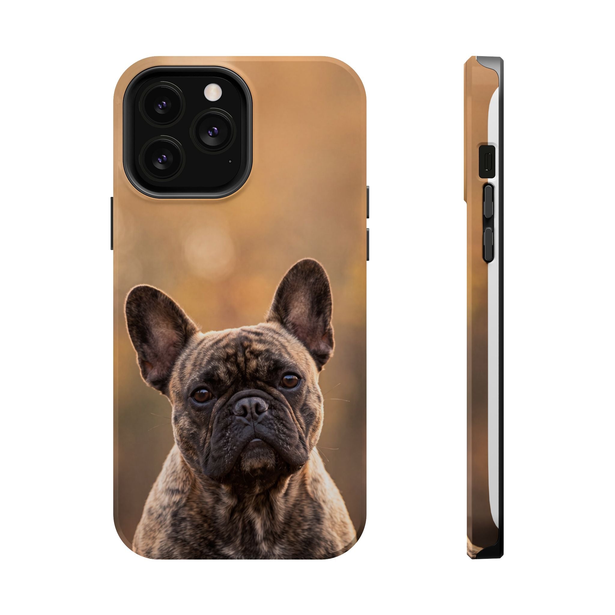 Brindle French Bulldog Phone Case — Impact-Resistant Wireless Charging Cover