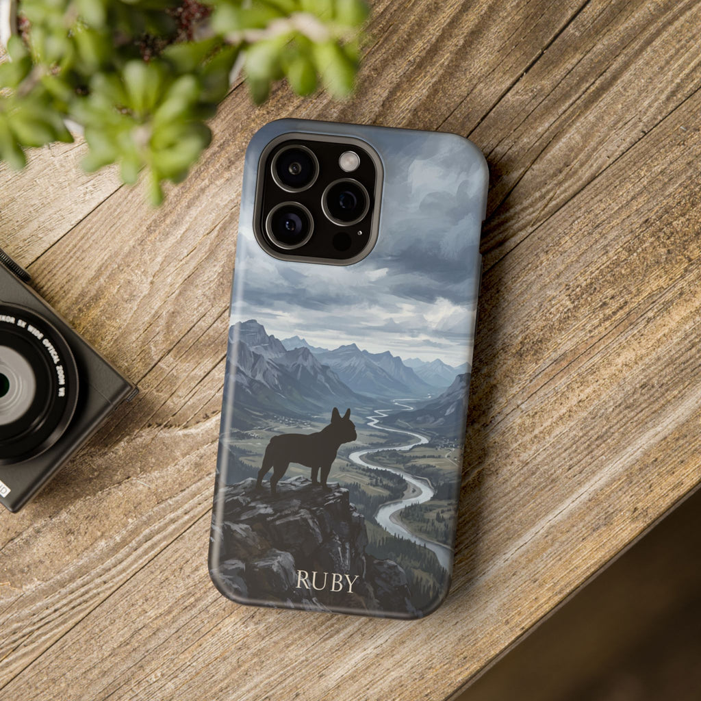 Personalized French Bulldog Mountain Valley Phone Case — Wireless Charging Cover