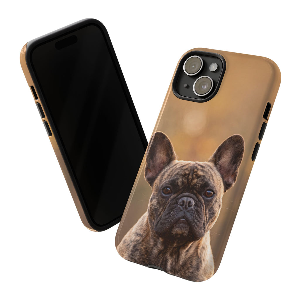French Bulldog Portrait Phone Case | Realistic Brindle Frenchie Photo Case | iPhone & Samsung
