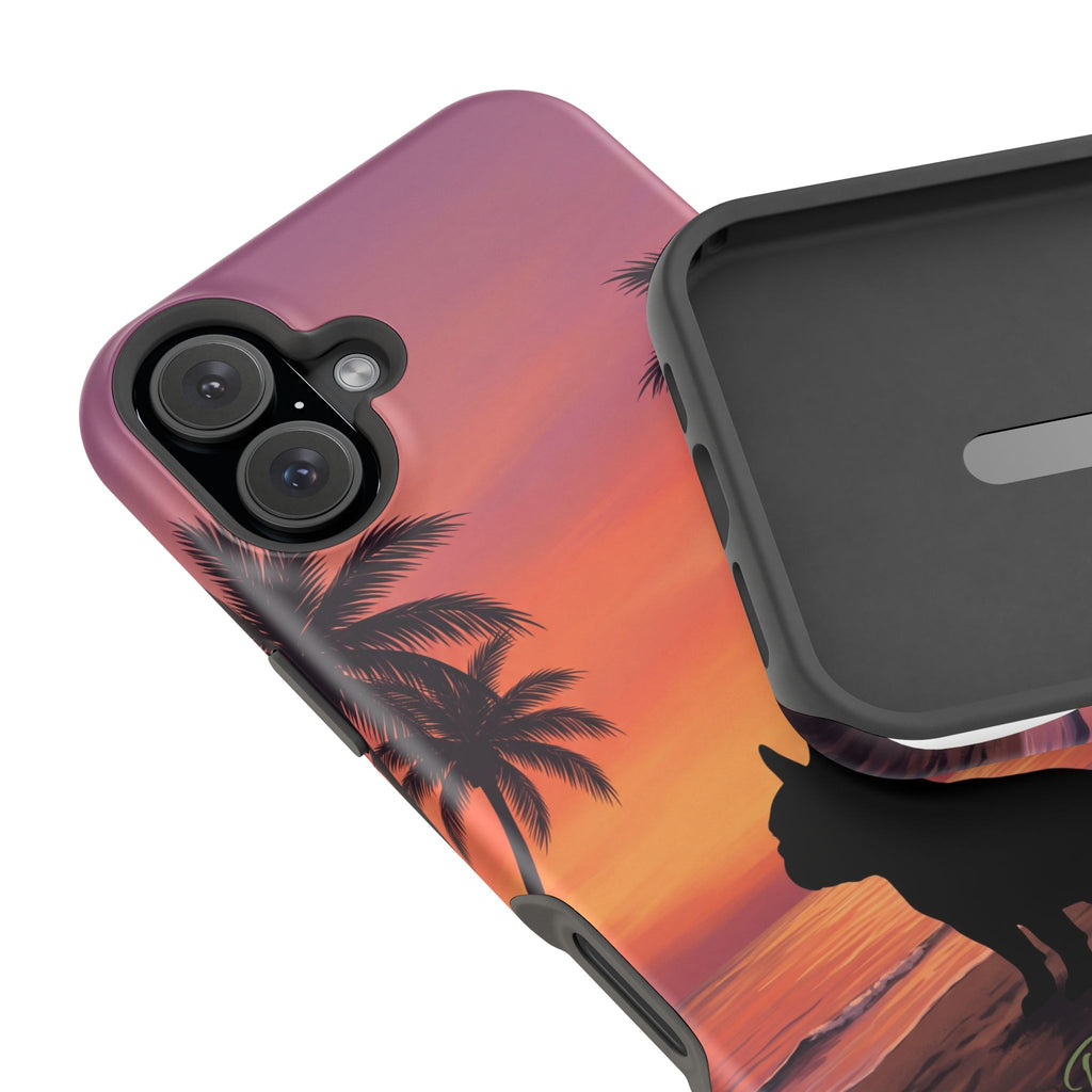 Personalized French Bulldog Tropical Beach Phone Case — Wireless Charging Cover