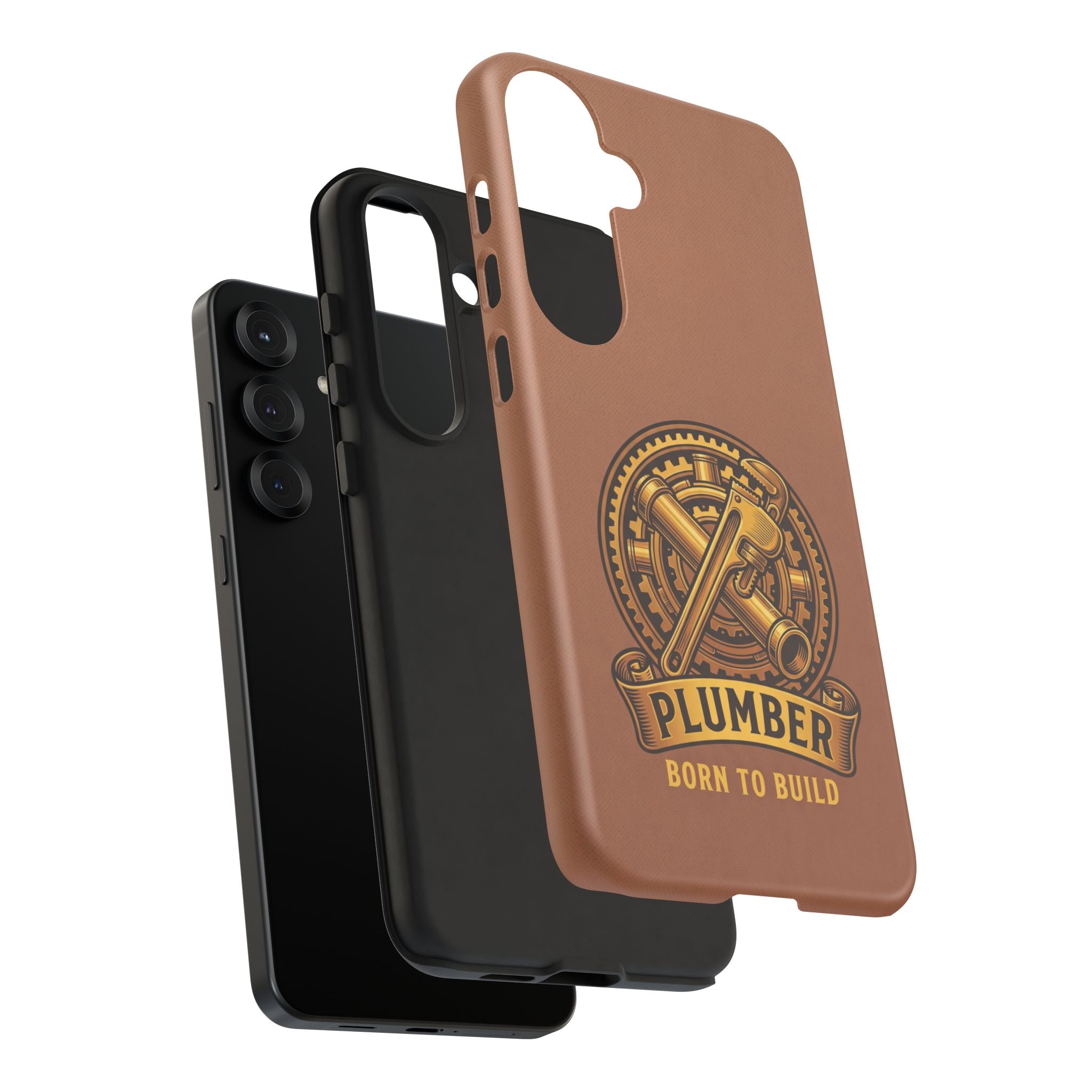 Plumber Born to Build Leather Phone Case - Samsung & iPhone Series