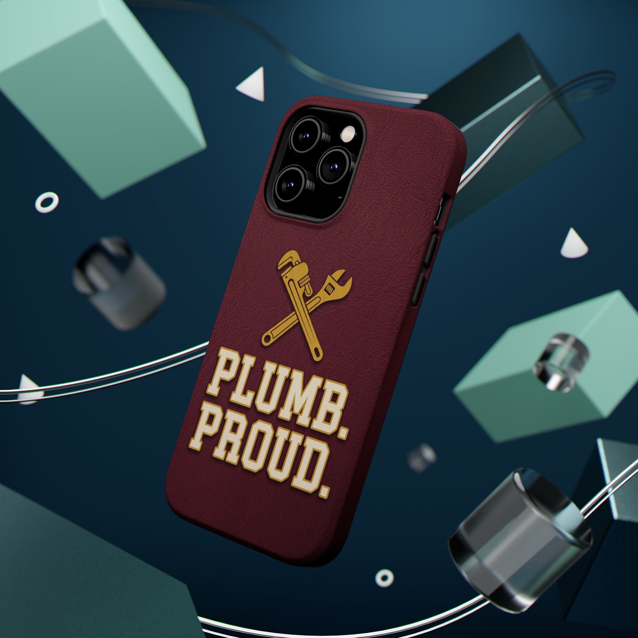 Plumb. Proud. Phone Case — Crossed Wrenches Wireless Charging Cover