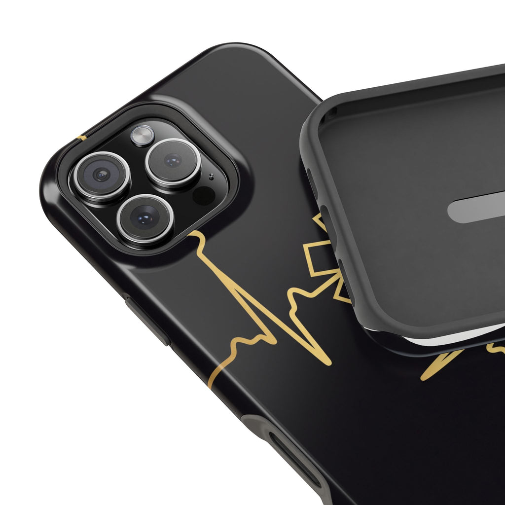 Paramedic/EMT Heartbeat Line Phone Case — Magnetic Wireless Charging Cover