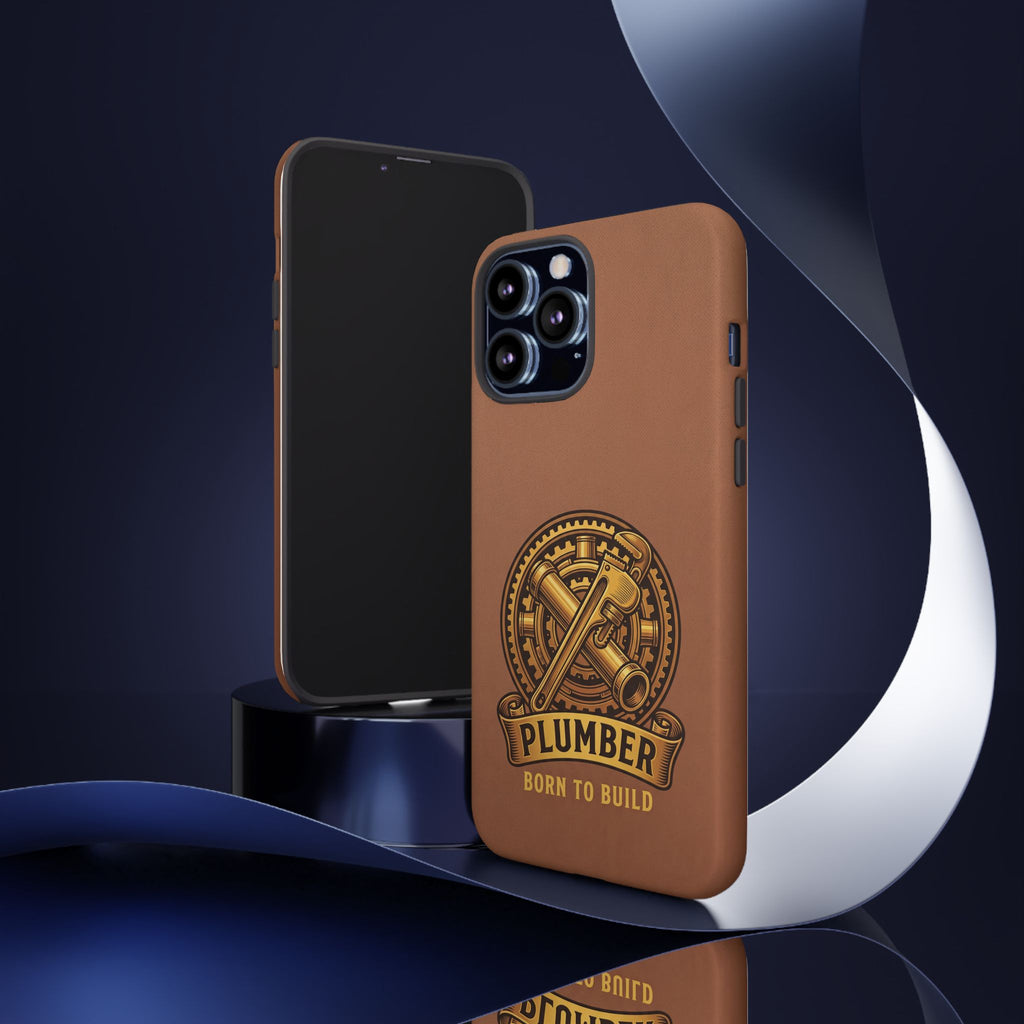 Plumber Born to Build Leather Phone Case - Samsung & iPhone Series