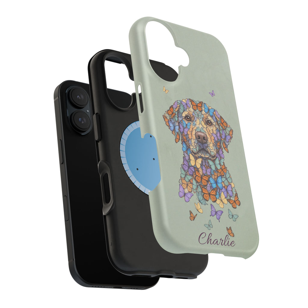 Personalized Butterfly Labrador Phone Case — Tough Magnetic Case with Wireless Charging